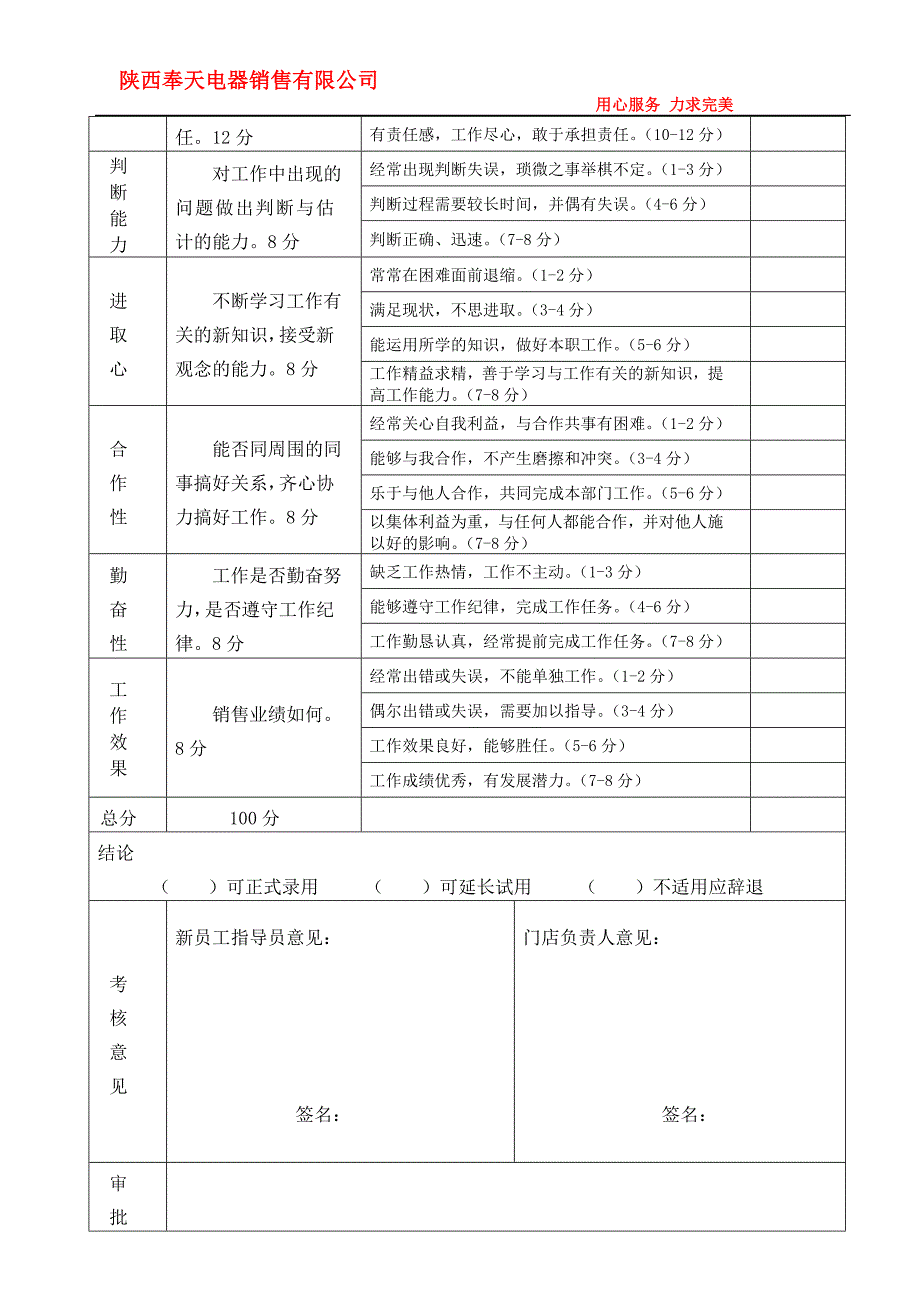 新员实习期考核表_第2页