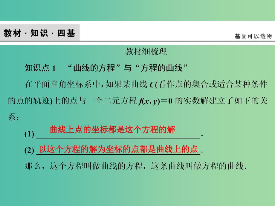 2020高考数学大一轮复习第八章解析几何第八节曲线与方程课件理新人教A版.ppt_第3页