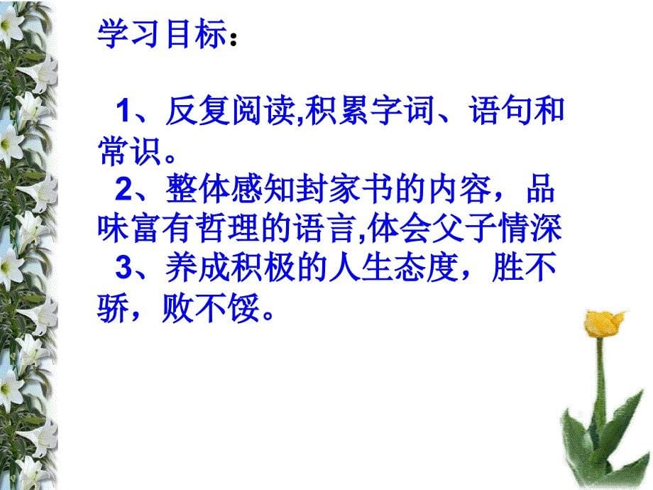 河北省平泉县第四中学九年级语文上册 2.7《傅雷家书》课件 （新版）新人教版_第5页