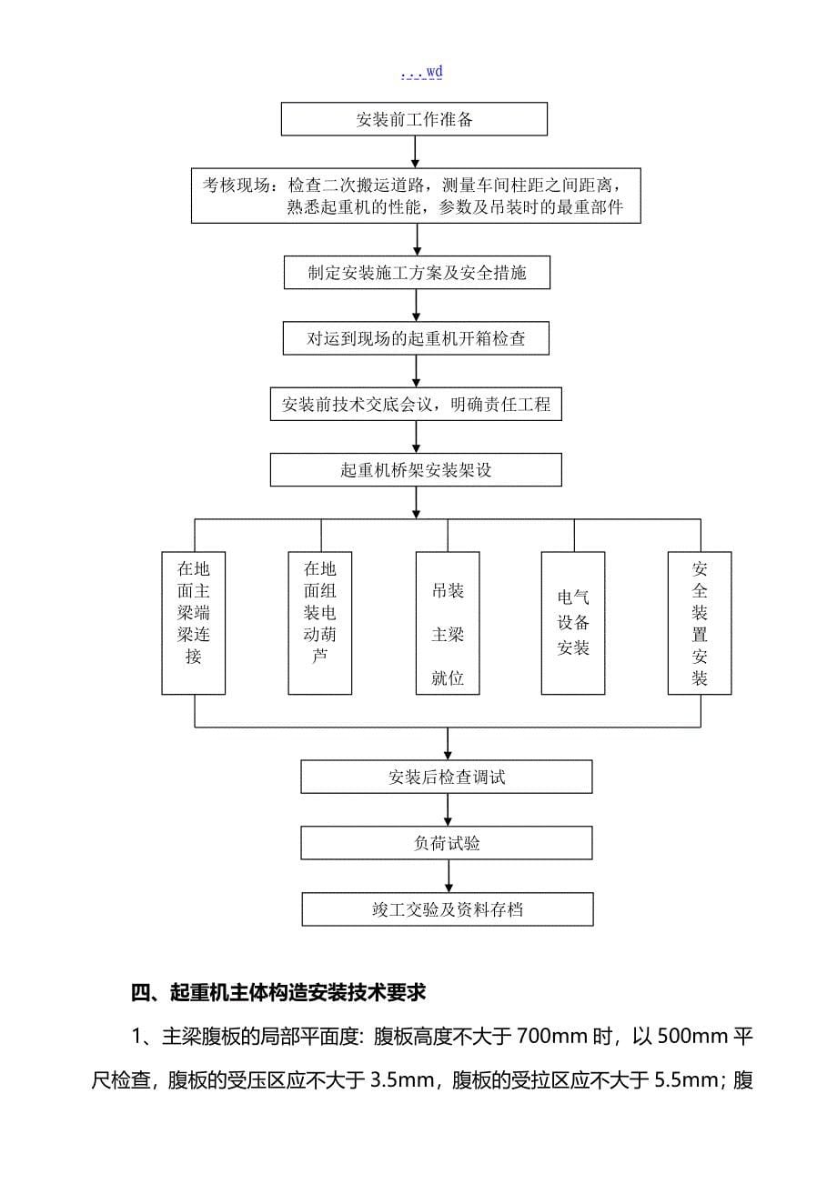 电动单梁悬挂起重机安装施工组织设计方案_第5页