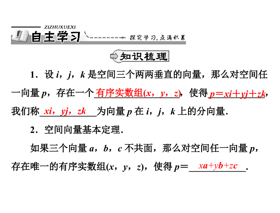 空间向量运算的坐标表示课件好_第2页