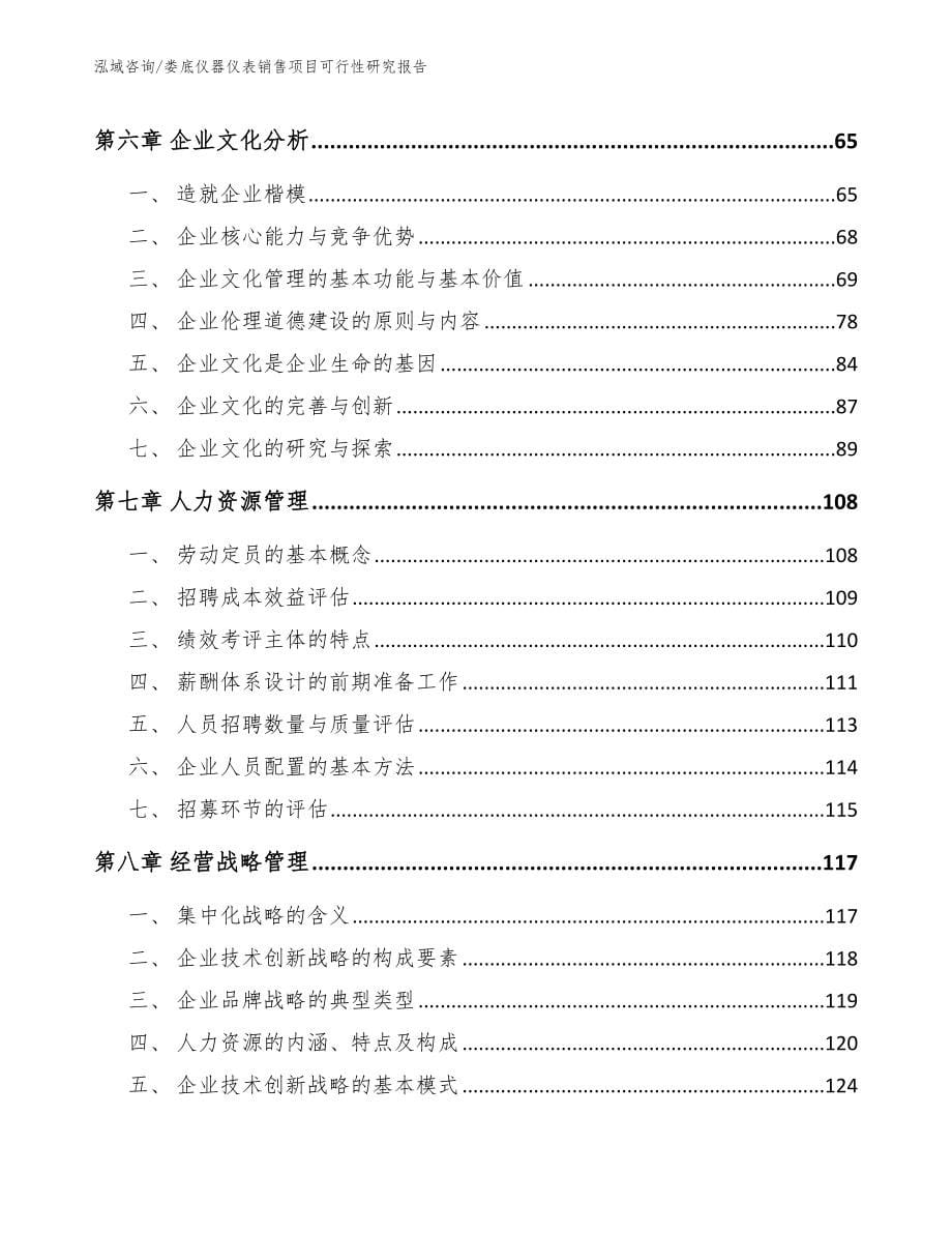 娄底仪器仪表销售项目可行性研究报告_第5页