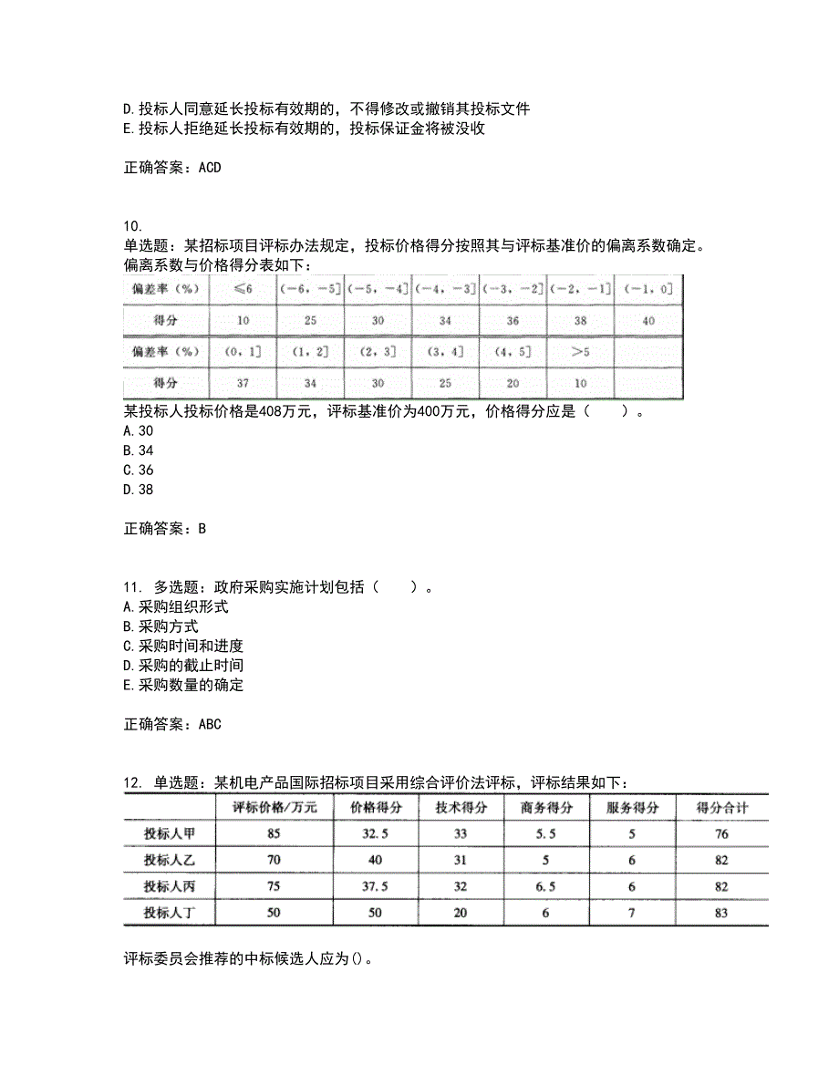 招标师《招标采购专业实务》考核内容及模拟试题附答案参考31_第3页