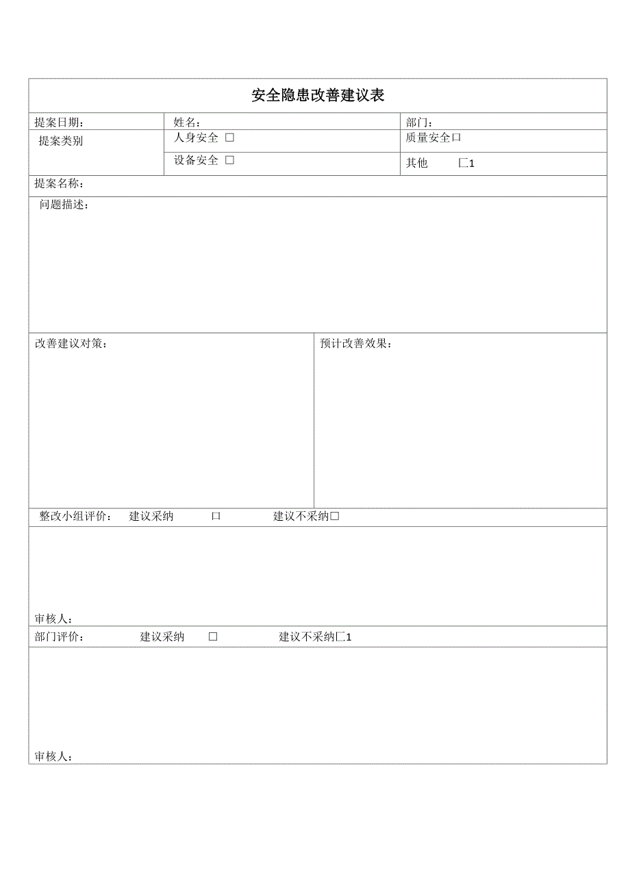 安全隐患改善建议表_第3页