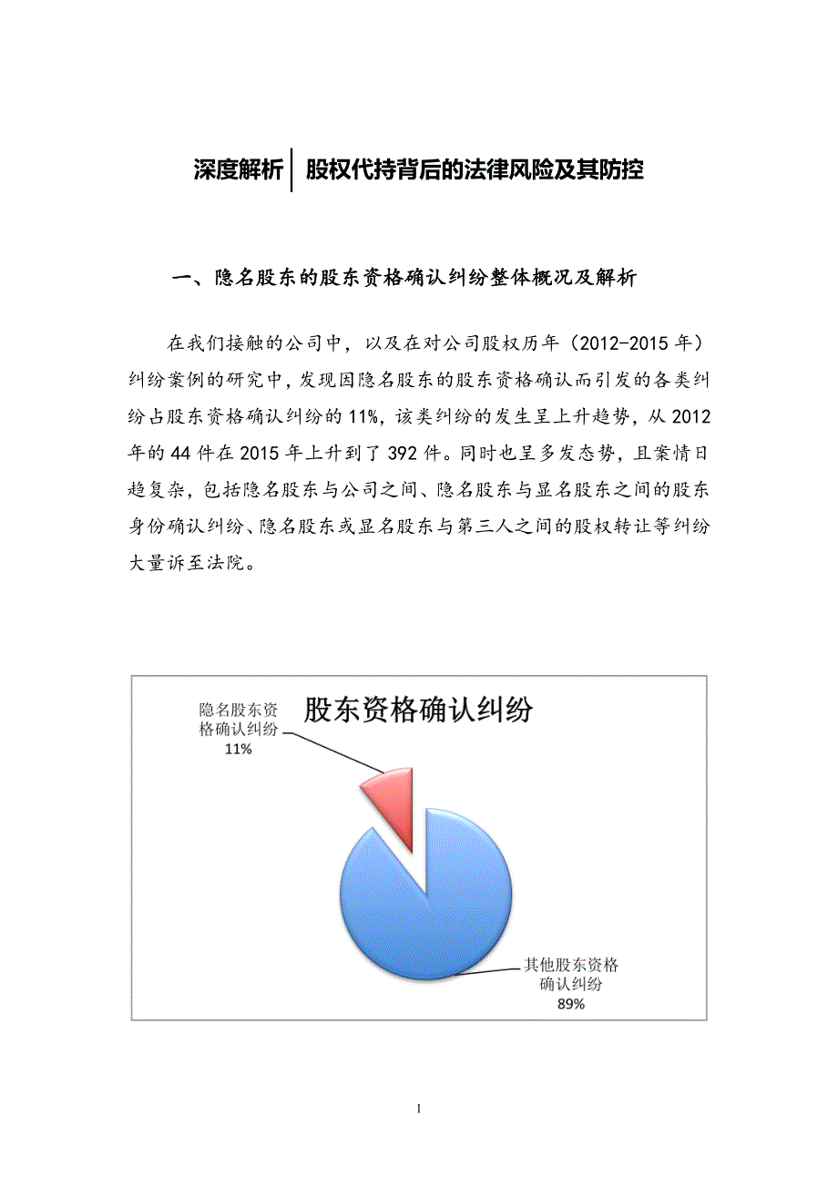 深度解析：股权代持背后的法律风险及其防控_第1页