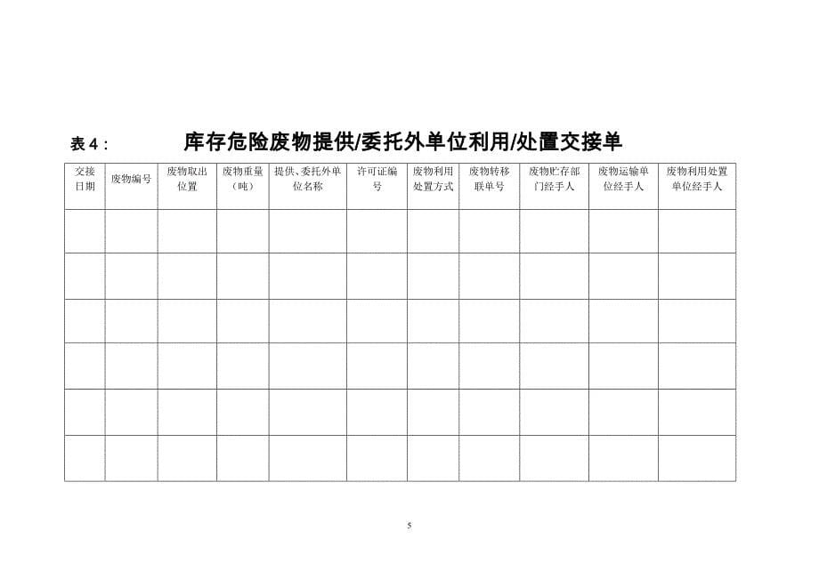 固体废物台账表格.doc_第5页