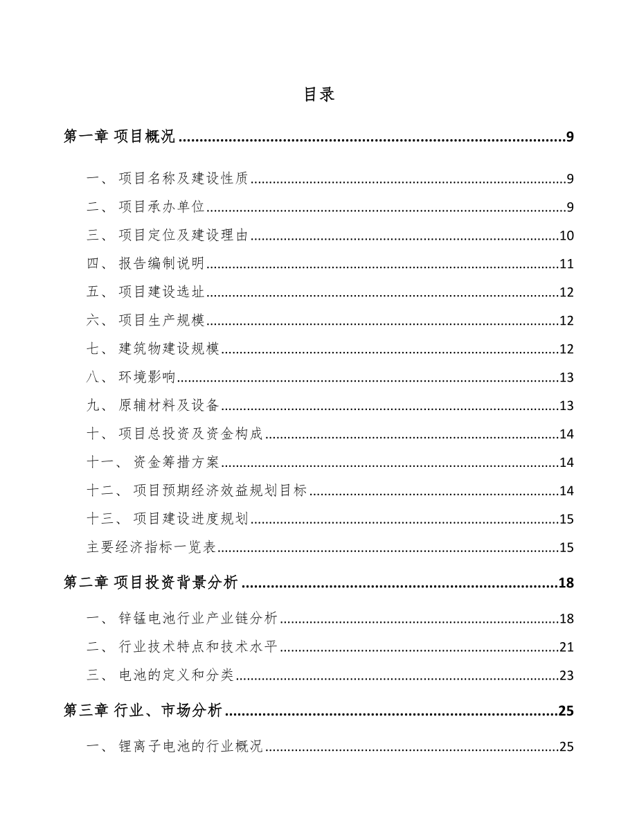 年产xxx万对电池项目投资分析报告_第2页