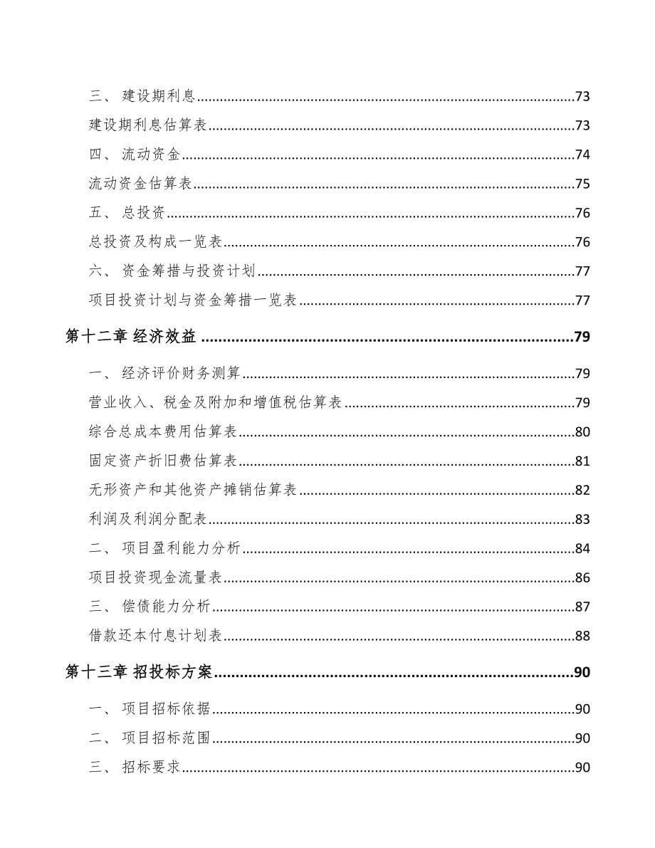 年产xxx万对电池项目投资分析报告_第5页