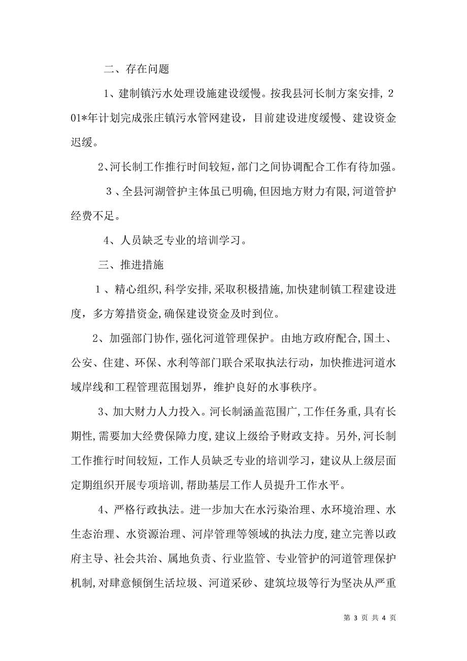 全面推行河长制工作情况_第3页