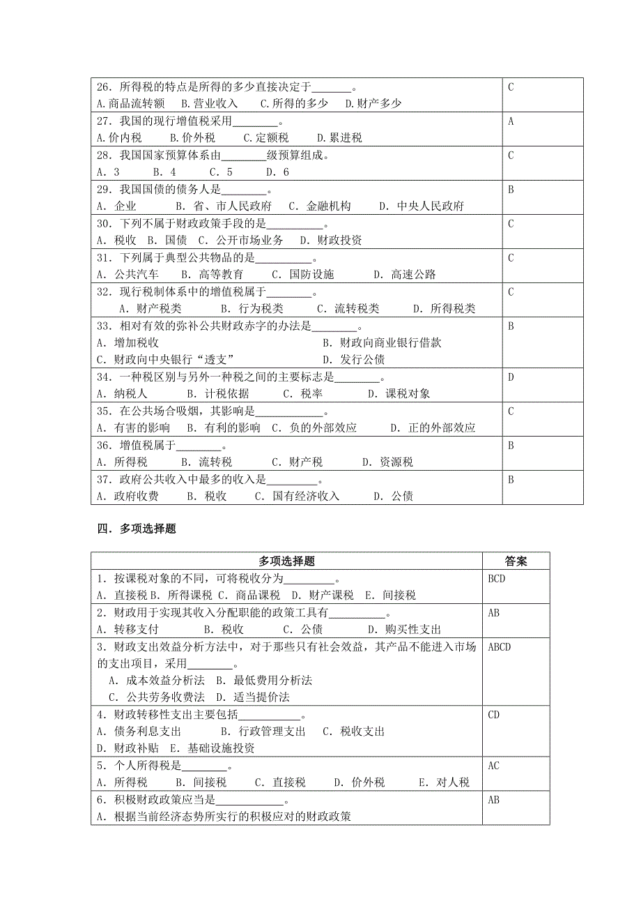 公共财政学模拟试题_第5页