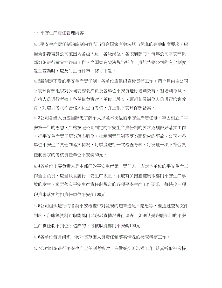 2023年《安全管理制度》之某有限公司安全生产责任制管理办法.docx_第2页