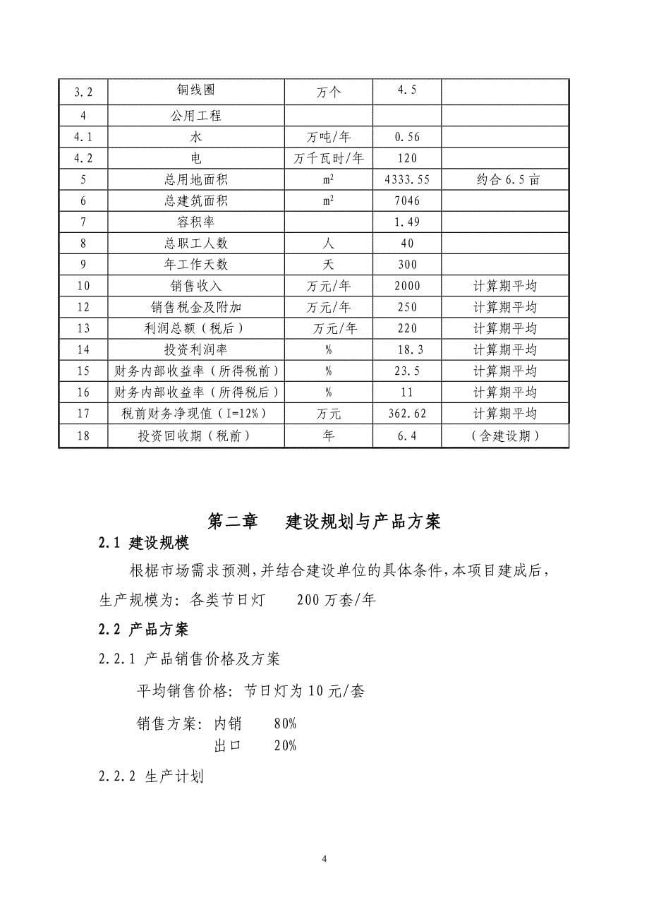 灯具厂项目可行性分析论证报告.doc_第5页