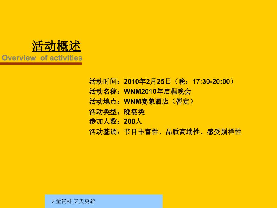 200年WNM国际物流集团启程晚会的的策划的方案百转回眸_第3页