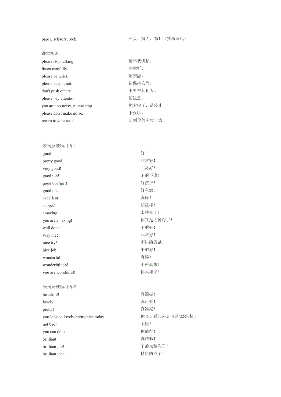 小学英语教师常用课堂用语200句_第4页