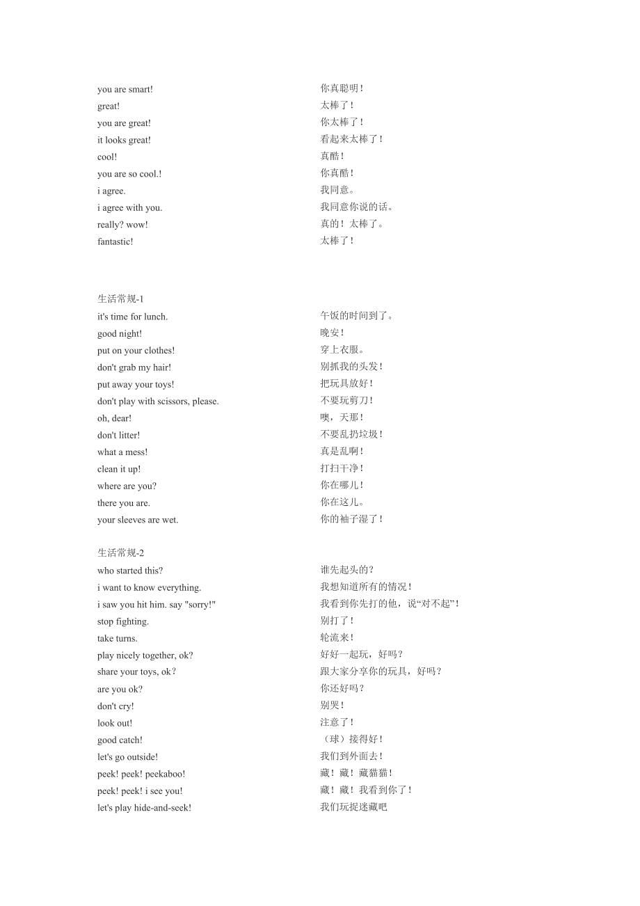 小学英语教师常用课堂用语200句_第5页