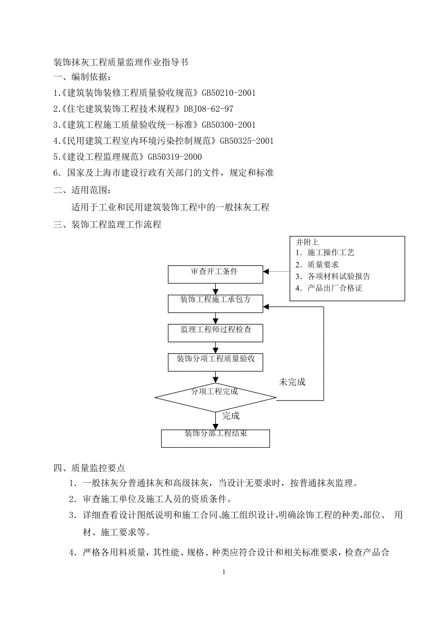 上海某工程建设监理事务所装饰抹灰工程质量监理作业指导书.doc_第2页