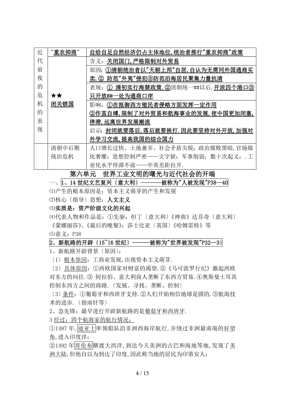 八年级下人教版历史与社会期末复习提纲总复习_第4页