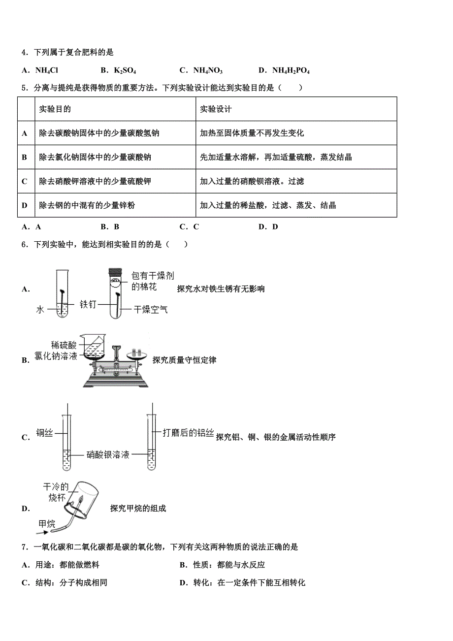 2023年广东省佛山市南海区狮山镇重点名校中考化学最后冲刺浓缩精华卷（含答案解析）.doc_第2页