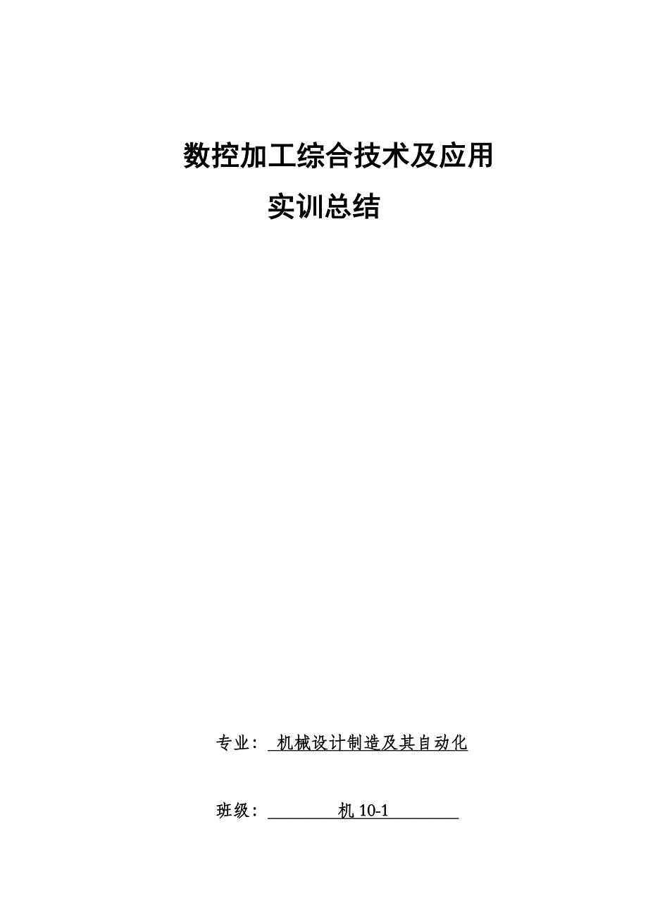 数控加工综合实训总结.doc_第1页