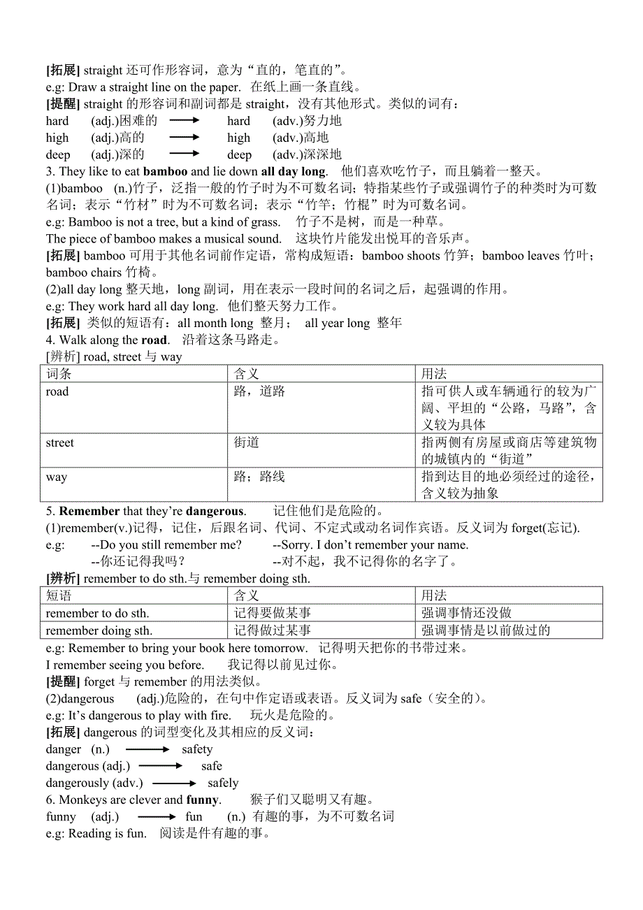 2023年江苏新版牛津英语7BUnit4知识点_第3页