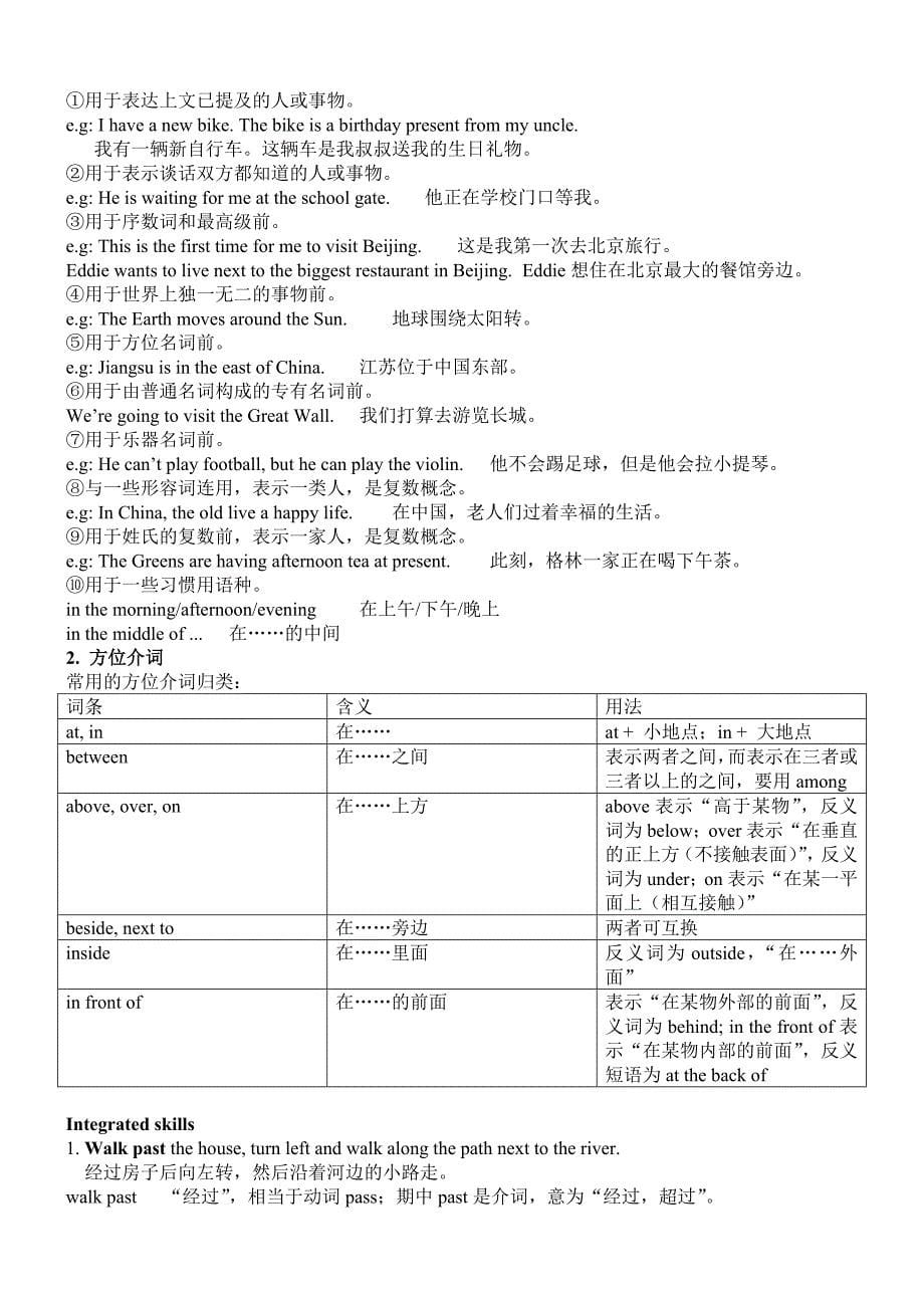 2023年江苏新版牛津英语7BUnit4知识点_第5页