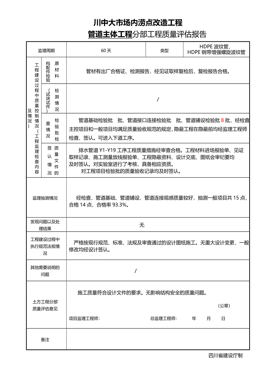 四川房屋建筑工程和市政基础设施工程单位工程质量评估报告_第4页