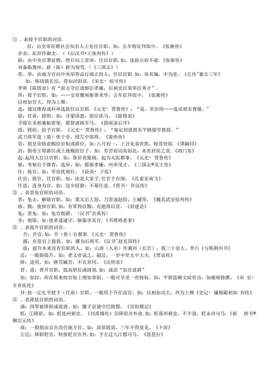 古代官职任免术语_第1页