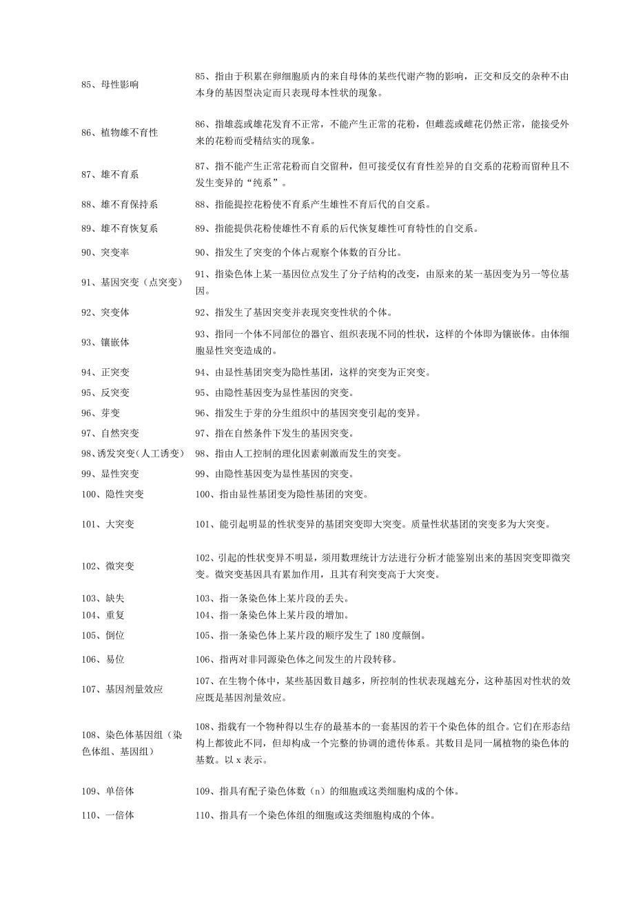 大学遗传学期末考试题库及答案.doc_第5页