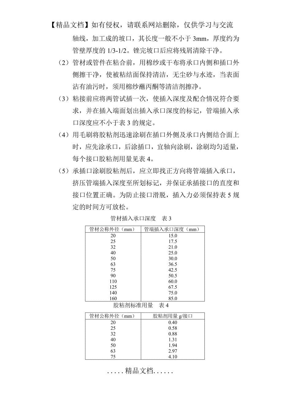 PVC建筑给水管安装施工工艺_第5页