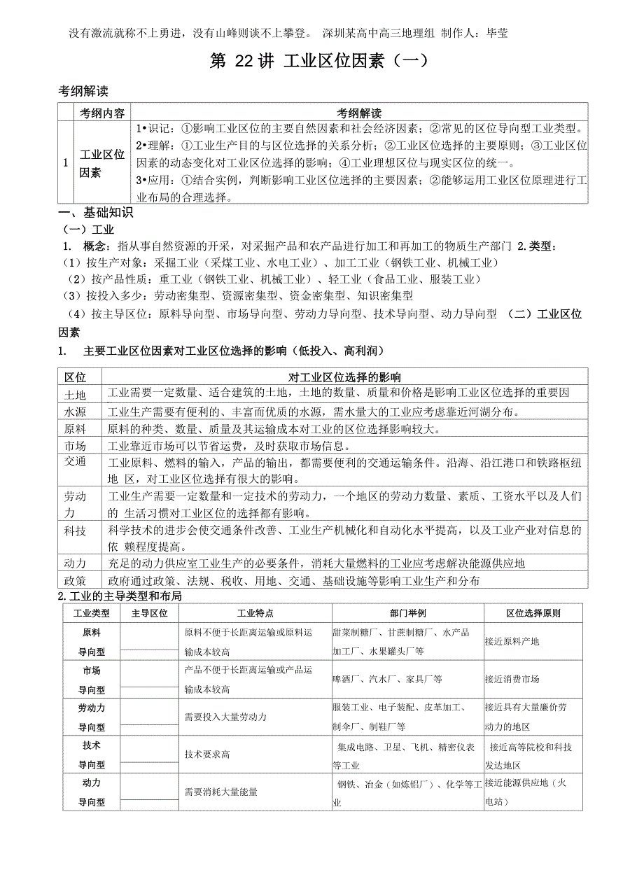 工业区位因素(含答案)_第1页