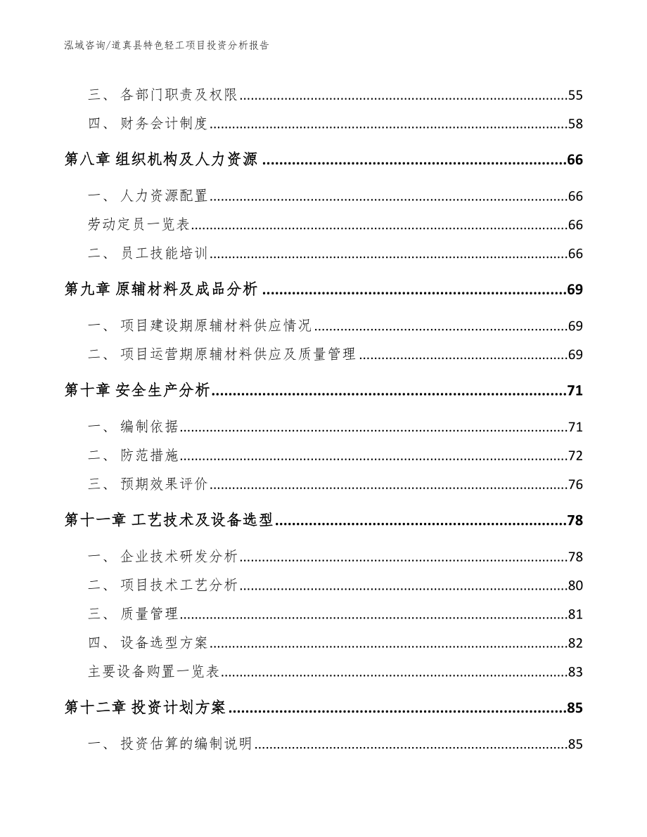 道真县特色轻工项目投资分析报告（范文参考）_第4页