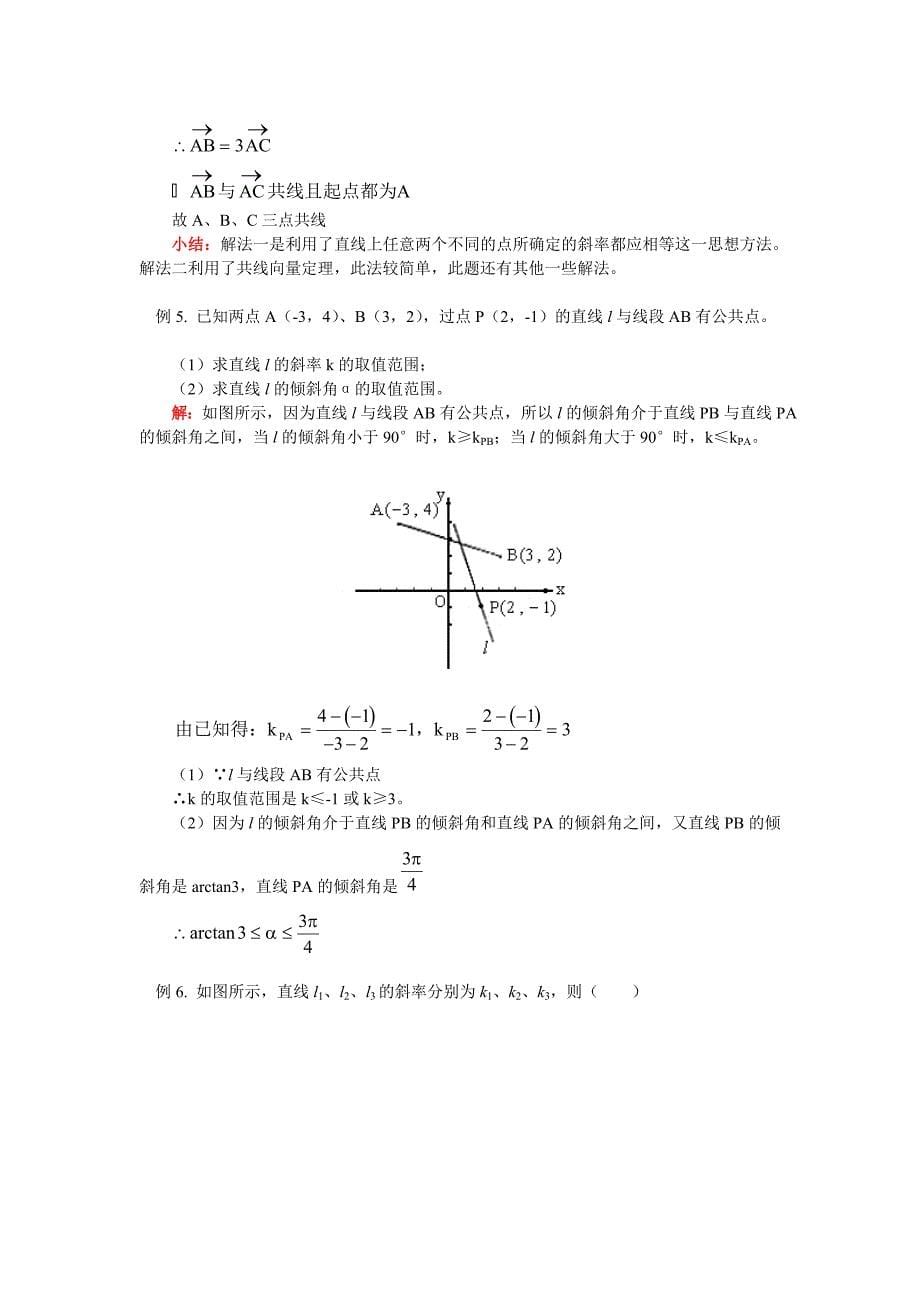 直线的倾斜角和斜率直线方程的点斜式直线方程的斜截式_第5页