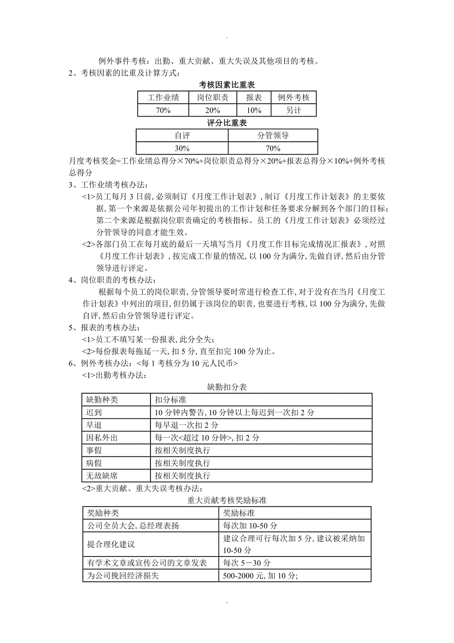 绩效考核范本和考核表格_第2页