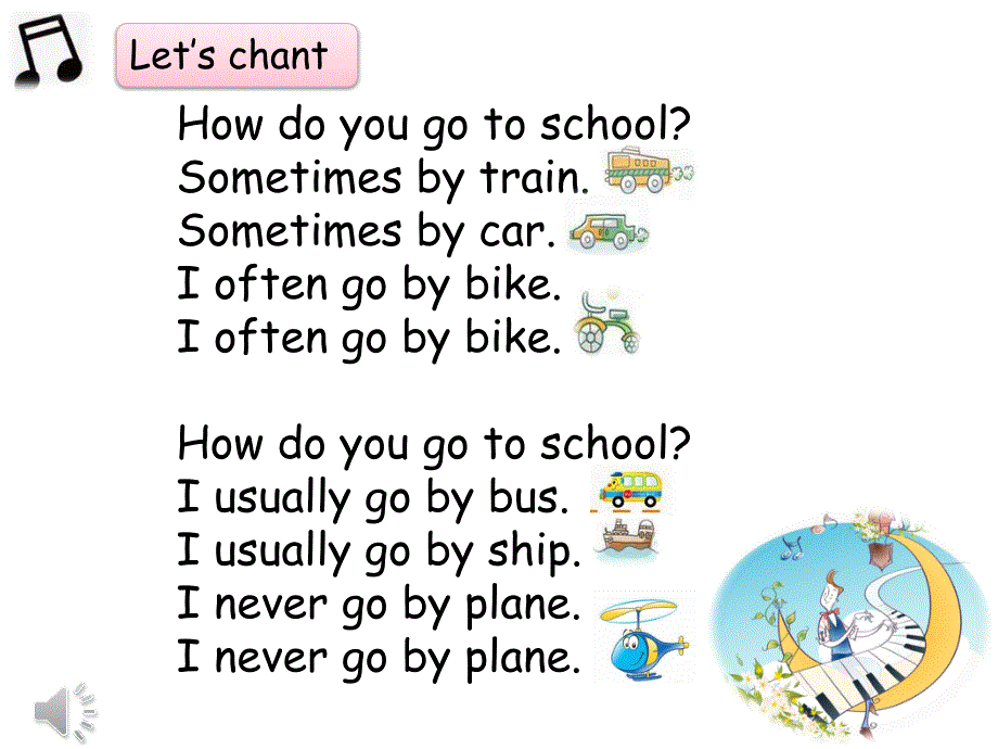 小学英语《How-do-you-go-to-school？》课件_第2页