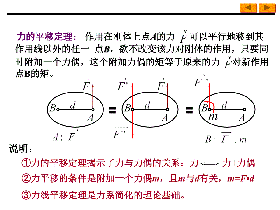 工程力学课件：第二章 任意力系的简化和约束的基本类型1_第4页