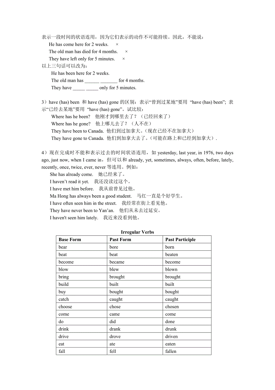 现在完成时练习题及答案(老师专用)_第2页