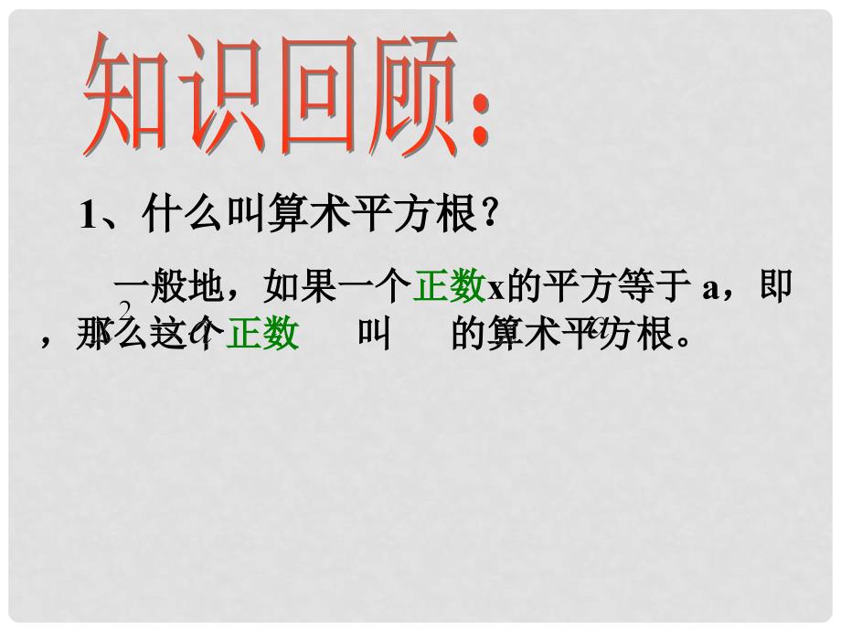 湖北省通山县大路中学八年级数学上册《实数 13.1 平方根》课件 新人教版_第3页