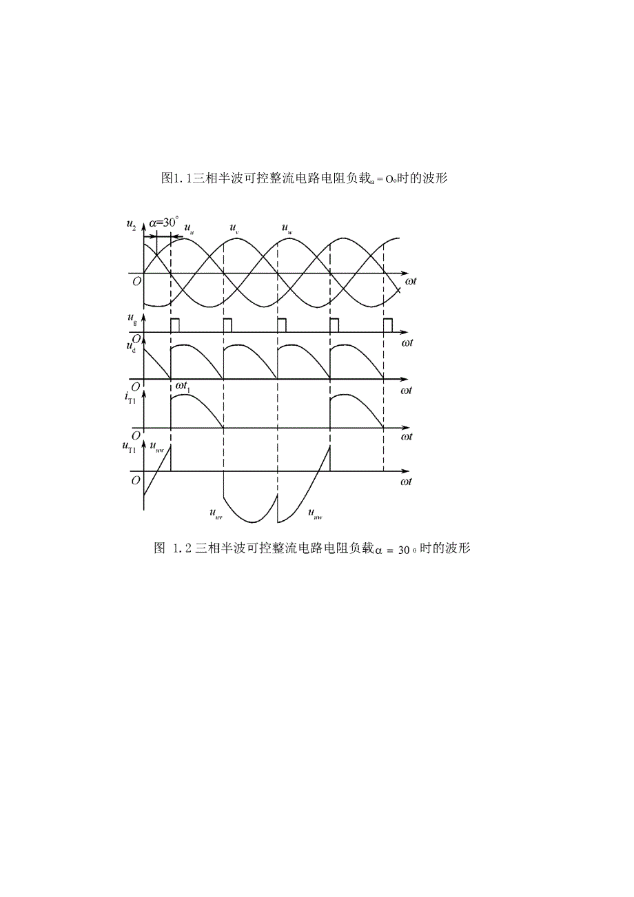 三相半波可控整流电路电阻性负载课程设计_第3页