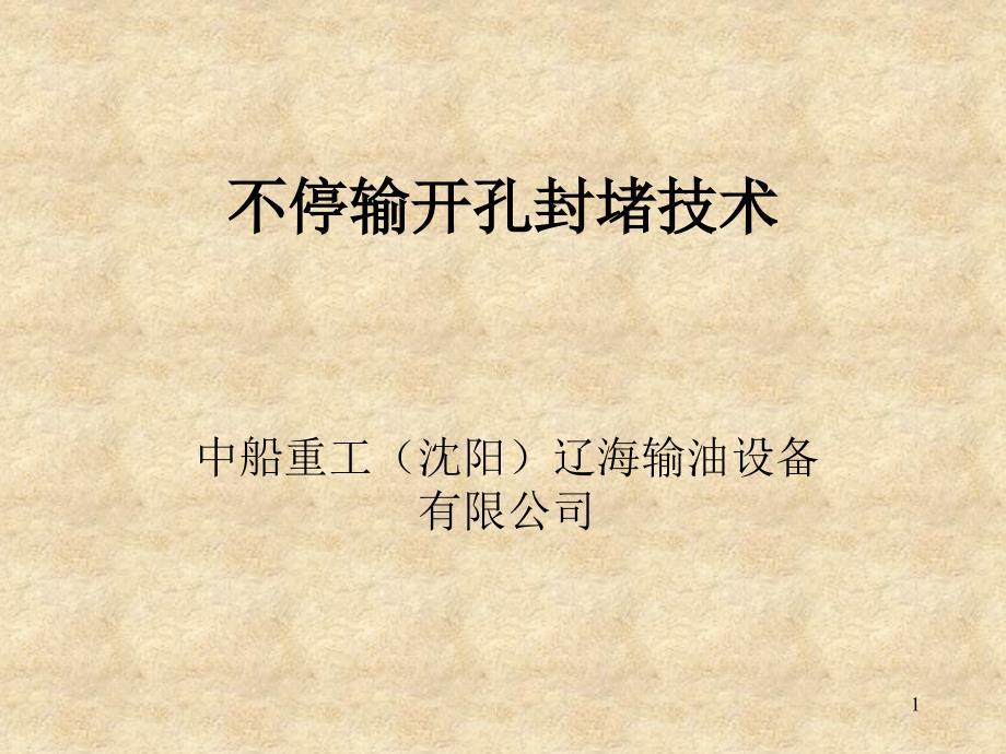 不停输开孔封堵技术.ppt