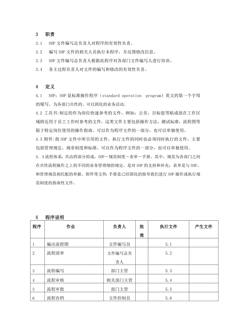 SOP模板-标准操作流程编写程序_第3页