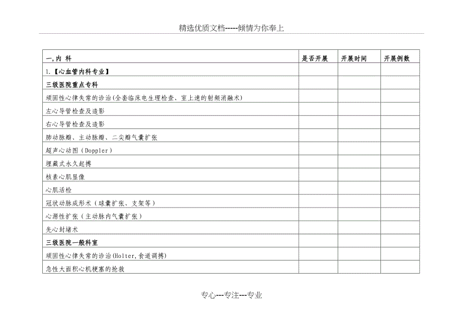 三级综合医院临床科室技术标准表_第3页