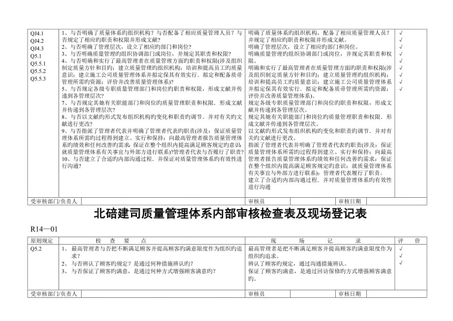 质量全新体系检查表_第4页