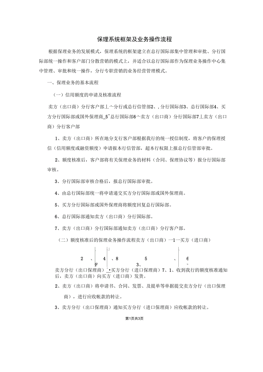 保理系统框架及业务操作流程_第1页