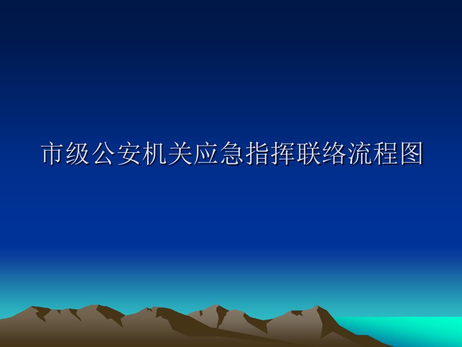 市级公安机关应急指挥联络流程图课件_第1页