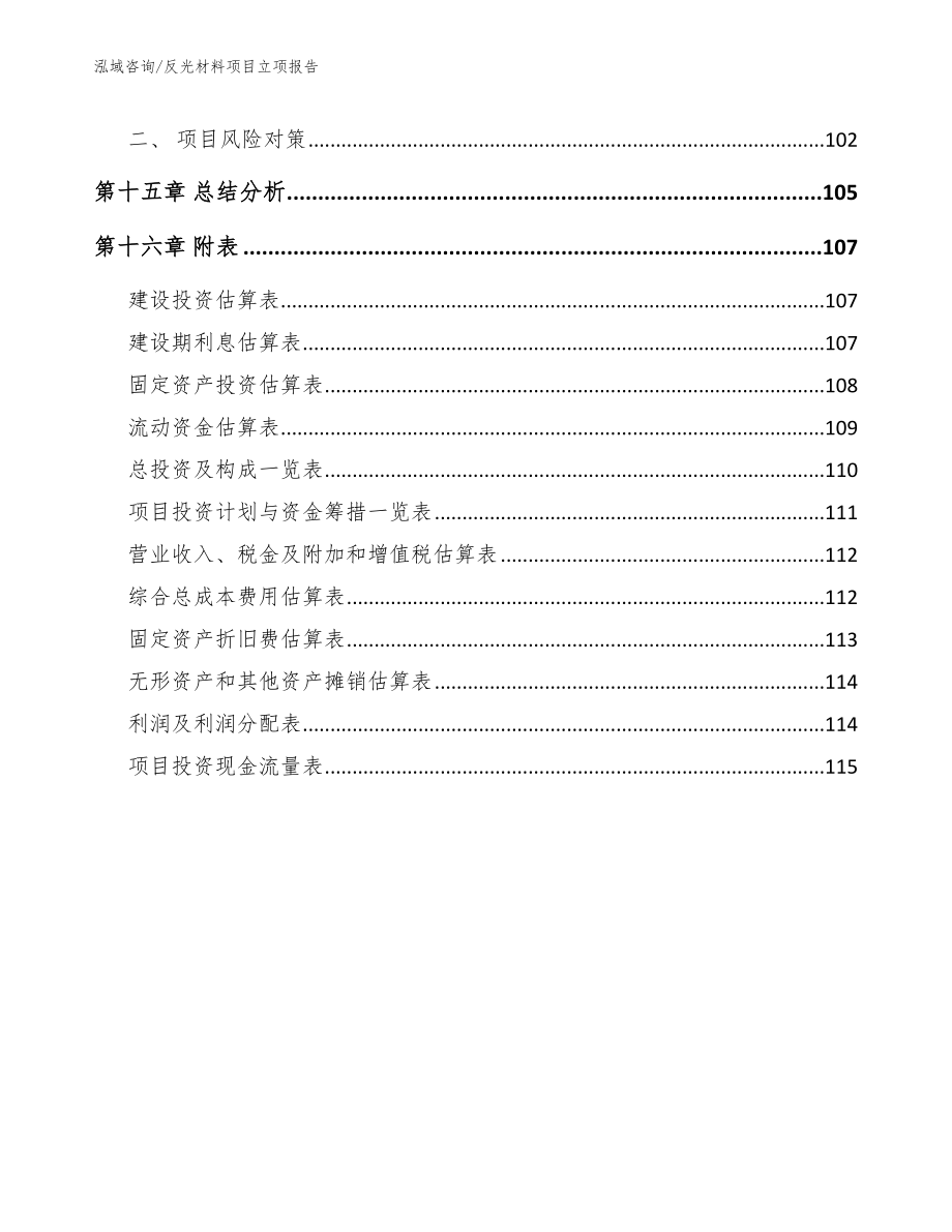 反光材料项目立项报告_范文模板_第5页