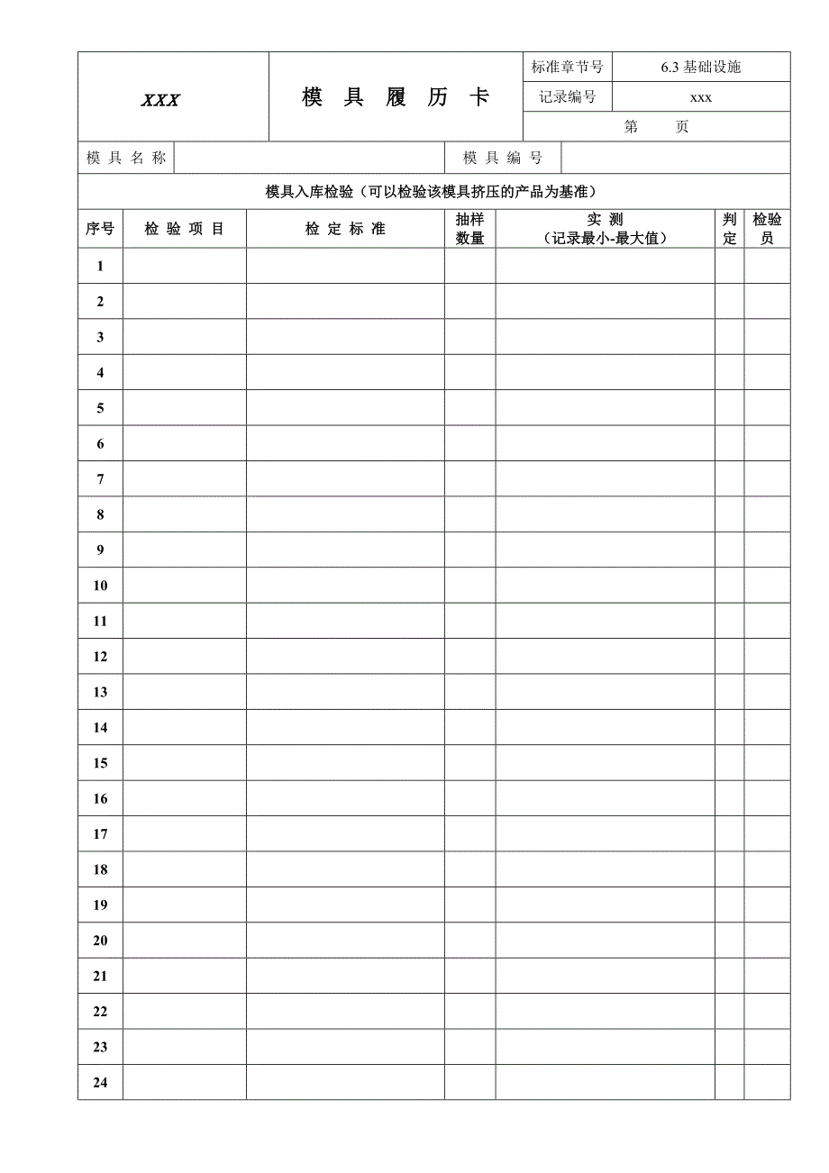 zz003模具履历卡_第1页