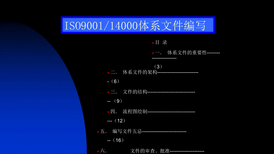 品质管理质量认证ISO9000和ISO14000文件编写讲义PPT47页1_第1页