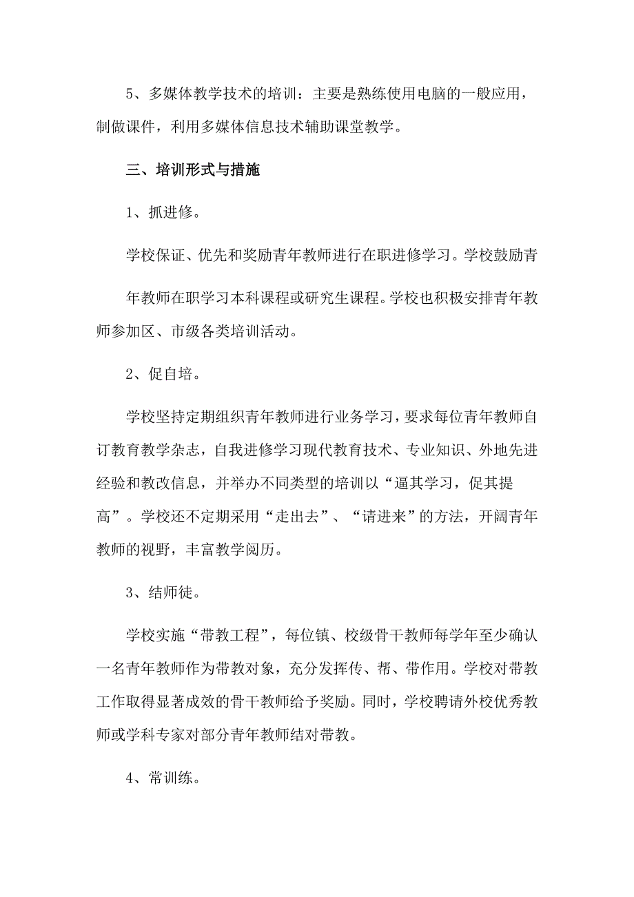 小学青年教师培养措施方案_第3页