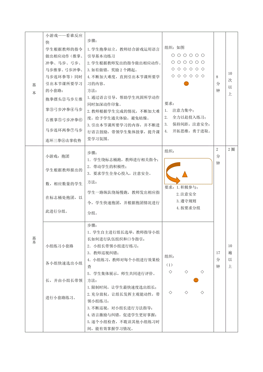 武术—小套路 单元（模块化）教学计划.docx_第4页