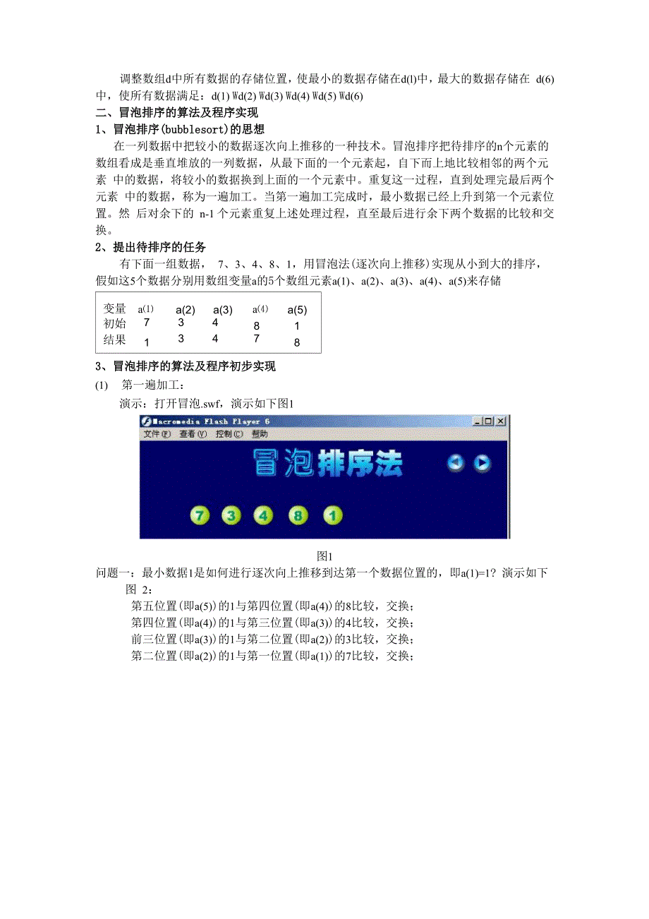 冒泡排序的算法及其程序实现_第2页